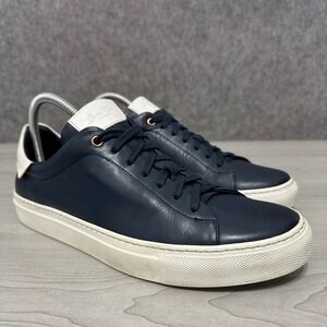 Good Man Brand Sneakers Mens 9 Navy Blue Leather Legend Low Top Made in Italy